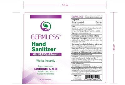 237 mL Label (Germless Hand Sanitizer Label)